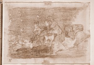 Los desastres de la guerra: Y esto también (dibujo preparatorio) de Francisco de Goya