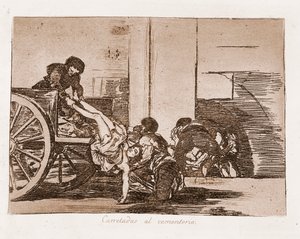 Los desastres de la guerra: Carretas al cementerio de Francisco de Goya