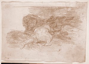 Los desastres de la guerra: Obtiene algunos beneficios (dibujo preparatorio) de Francisco de Goya