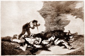 Los desastres de la guerra: Para eso habeis nacido de Francisco Jose de Goya y Lucientes