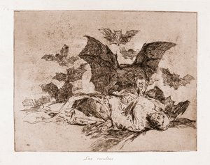 Los desastres de la guerra: Los resultados (aguafuerte de un dibujo preparatorio) de Francisco de Goya