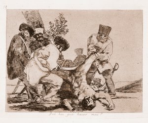 Los desastres de la guerra: ¿Qué más podemos hacer? de Francisco de Goya