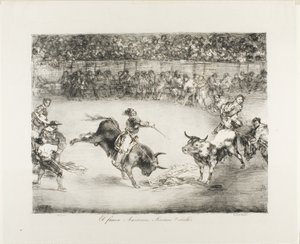 El famoso americano, Mariano Ceballos, de Los Toros de Burdeos de Francisco Jose de Goya y Lucientes