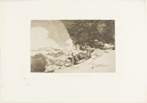 El mismo en otro lugar, placa 23 de Los desastres de la guerra de Francisco Jose de Goya y Lucientes