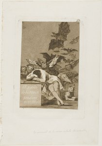 El sueño de la razón produce monstruos, lámina 43 de Los Caprichos de Francisco Jose de Goya y Lucientes
