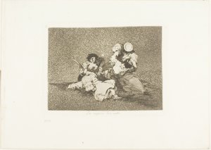 Las mujeres dan coraje, lámina cuatro de Los desastres de la guerra de Francisco Jose de Goya y Lucientes