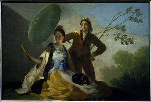 El parasol - Pintura de Francisco Goya y Lucientes de Francisco de Goya