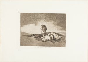 No hay nadie para ayudarlos, lámina 60 de Los desastres de la guerra de Francisco Jose de Goya y Lucientes
