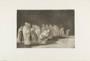 There is Something Beneath the Sackcloth, es decir, no se puede juzgar a un hombre por su ropa, lámina ocho de Los Proverbios de Francisco Jose de Goya y Lucientes