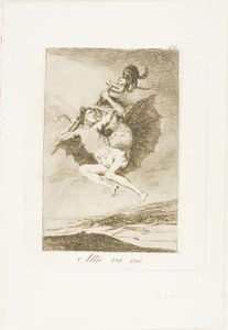 Ahí Va, placa 66 de Los Caprichos de Francisco Jose de Goya y Lucientes