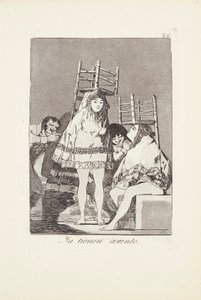 Ya tienen asiento, Placa 26 de: Los Caprichos de Francisco Jose de Goya y Lucientes