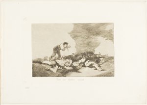 Esto es para lo que naciste, lámina doce de Los desastres de la guerra de Francisco Jose de Goya y Lucientes