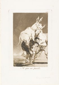Tú que no puedes, lámina 42 de Los Caprichos de Francisco Jose de Goya y Lucientes