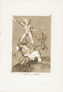Ascender y caer, lámina 56 de Los Caprichos de Francisco Jose de Goya y Lucientes