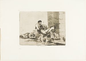 Al Cementerio, lámina 56 de Los Desastres de la Guerra de Francisco Jose de Goya y Lucientes