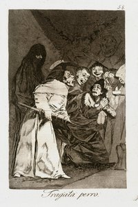 Trágala, perro (Caprichos 58) de Francisco Jose de Goya y Lucientes
