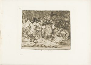 La verdad ha muerto, lámina 79 de Los desastres de la guerra de Francisco Jose de Goya y Lucientes