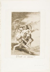 ¿A dónde va mamá?, lámina 65 de Los Caprichos de Francisco Jose de Goya y Lucientes