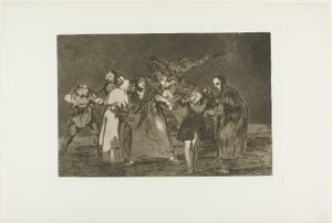 Las heridas sanan más rápido que las palabras apresuradas, lámina 16 de Los Proverbios de Francisco Jose de Goya y Lucientes
