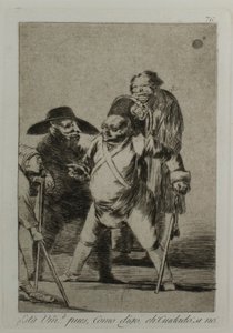 ¿Entiendes? ... bueno, como digo... ¡eh! ¡Cuidado! de lo contrario..., lámina 76, de Los Caprichos de Francisco Jose de Goya y Lucientes
