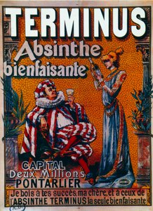 Publicidad de Terminus “absenta bienhechora” por Pontarlier de Francisco Tamagno