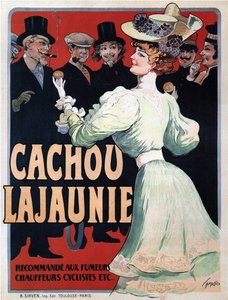 Cachou Lajaunie. Recomendado para Fumadores, Conductores, Ciclistas, etc., c. 1890 de Francisco Tamagno