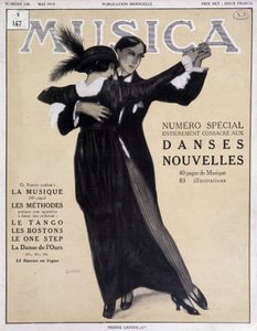 Numero especial dances nouvelles (pareja bailando el tango) - Ilustración de Francisco Javier Gose (1876-1915) en “Musica”, mayo 1913 de Francesc Xavier Gosé