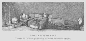El cuerpo muerto de San Francisco de Asís de Francisco de (after) Zurbaran