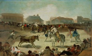 Una corrida de toros en el pueblo