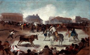 Una corrida de toros en el pueblo, c1812-1814