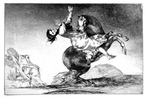 Caballo secuestrador, 1819-1823 de Francisco de Goya