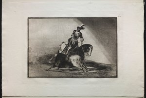 Corridas de toros: Carlos V lanzando un toro de Francisco de Goya