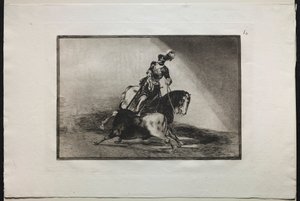 Corridas de toros: Carlos V lanceando un toro, 1876 de Francisco de Goya