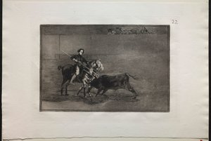 Corridas de toros: Valentía del célebre Pajuelera en el ruedo de Zaragoza, 1876 de Francisco de Goya