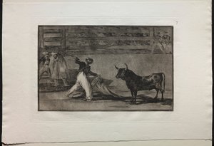 Corridas de toros: Origen de los arpones o banderillas de Francisco de Goya