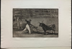 Corridas de toros: Origen de los arpones o banderillas, 1876 de Francisco de Goya