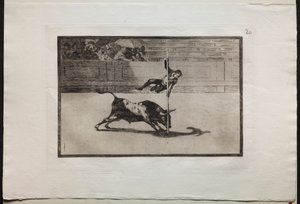 Corridas de toros: La agilidad y audacia de Juanito Apinani en (el ruedo) de Madrid de Francisco de Goya