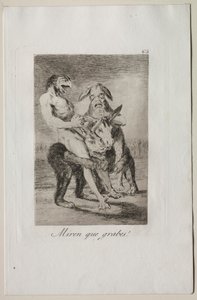 Caprichos: ¡Mira qué solemnes son! de Francisco de Goya