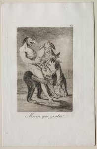 Caprichos: ¡Mira qué solemnes son! de Francisco de Goya