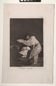 Caprichos: Una mala noche de Francisco de Goya
