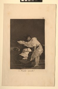 Caprichos: Una mala noche de Francisco de Goya
