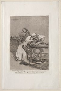 Caprichos: Rápido, se están despertando de Francisco de Goya
