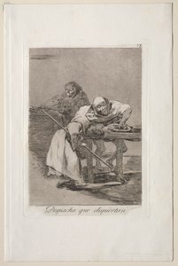 Caprichos: Rápido, se están despertando de Francisco de Goya