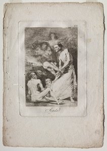 Caprichos: Sopla, 1799 de Francisco de Goya