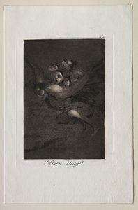 Caprichos: ¡Buen viaje! de Francisco de Goya