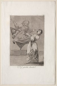 Caprichos: No grites, estúpido de Francisco de Goya