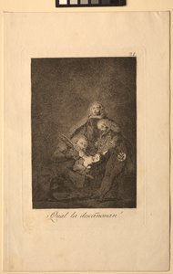 Caprichos: ¡Cómo la despluman! de Francisco de Goya