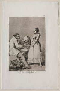 Caprichos: Es Mejor ser Perezoso de Francisco de Goya