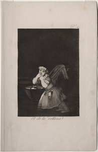 Caprichos: El niño de la niñera de Francisco de Goya