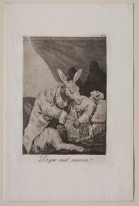 Caprichos: ¿De qué mal morirá? de Francisco de Goya